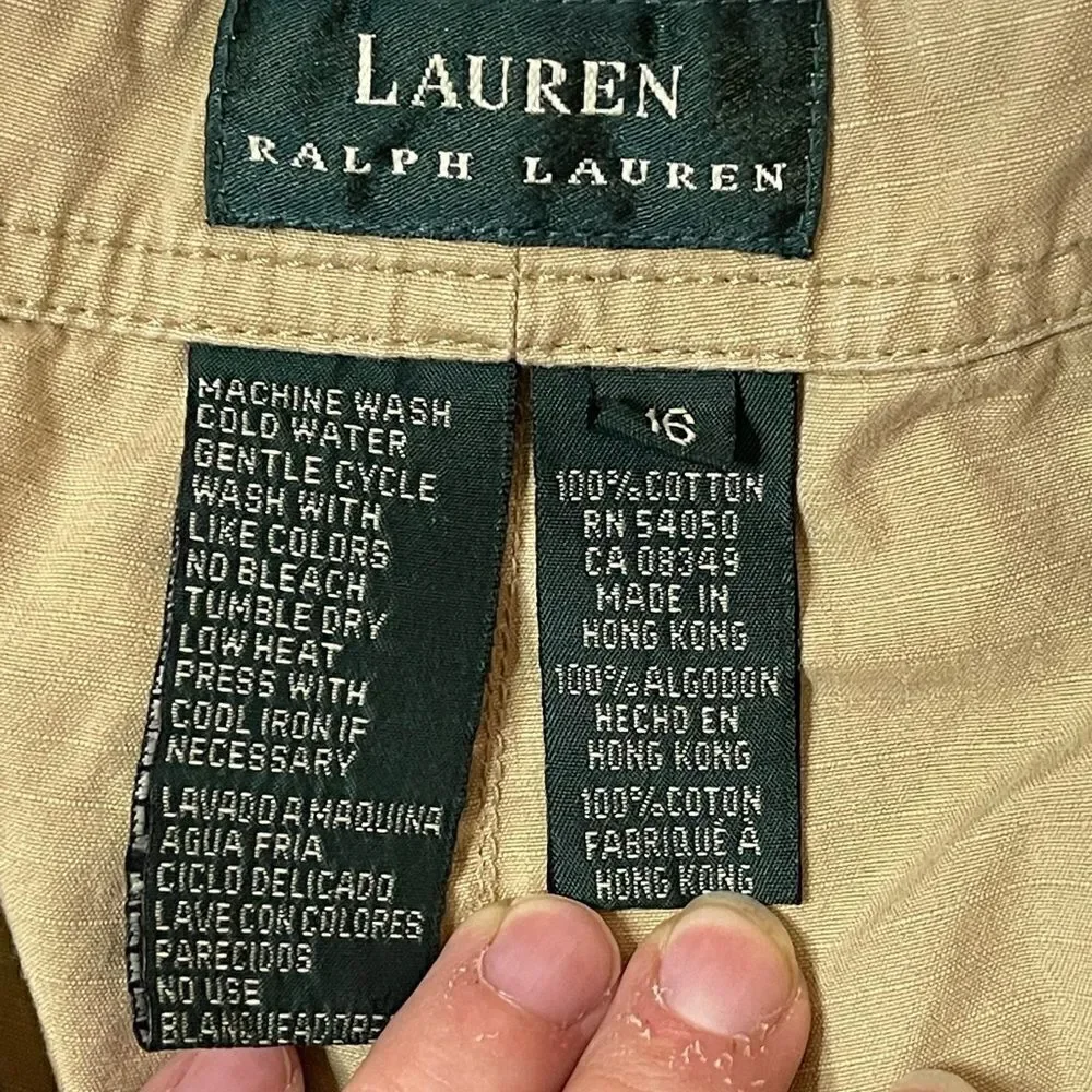 Lauren Ralph Lauren beige shorts size 16